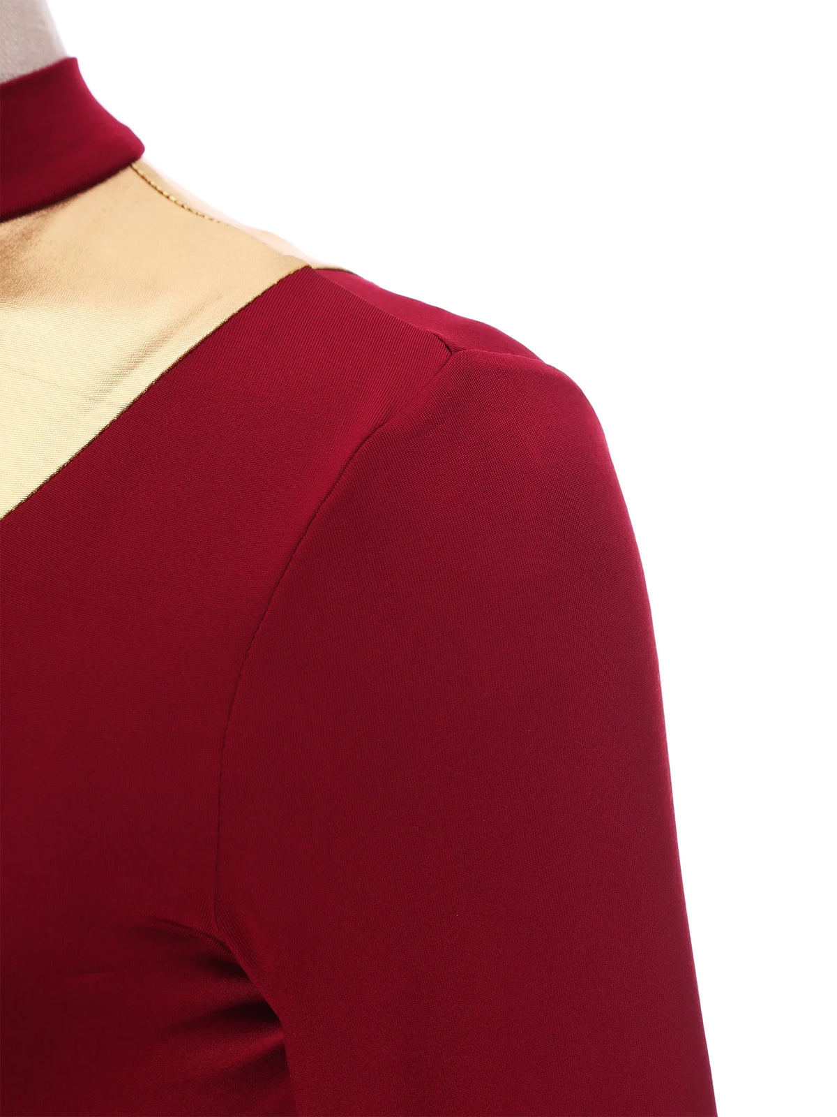 Women Modern Lyrical Dance Dress Waltz Ballroom Performance Costume Church Choir Worship Gown Long Sleeve Shiny Dancewear