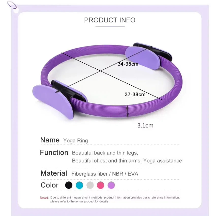 Yoga Fitness Ring Pilates Ring Women Girl Exercise Home Resistance Elasticity Yoga Gym Workout Pilates Circle Yoga Circle